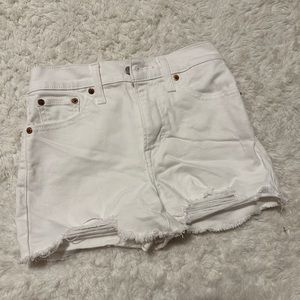 Levi high rise white short
